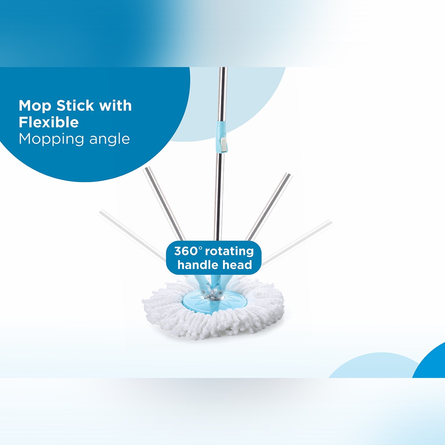 8712 Sporty Plastic Spin Mop with Bigger Wheels and Plastic Auto Fold Handle for 360 Degree Cleaning. DeoDap 8712 Sporty Plastic Spin Mop with Bigger Wheels and Plastic Auto Fold Handle for 360 Degree Cleaning. DeoDap